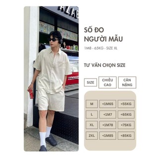 Đồ Bộ Quần áo Thể Thao Nam mùa hè cộc tay mặc ở nhà Chất Xốp chữ B cao cấp thoáng mát Avocado