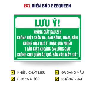 Biển báo KHÔNG GIẶT SAU 21H KHÔNG GIẶT CHĂN GA GẤU BÔNG THẢM RÈM D172