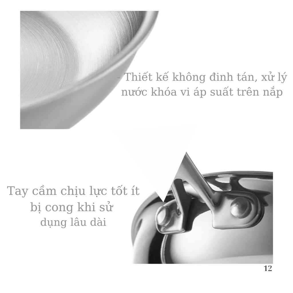 [RẺ VÔ ĐỊCH]Chảo Tổ Ong KINSGEM by Chockmen Inox Cao Cấp Đáy Liền Chiên Rán Xào Mặt Tổ Ong Dùng Từ