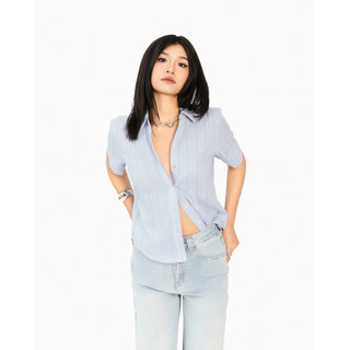 Áo Sơ Mi Nữ J-P Fashion Ngắn Tay Vải Kate Mềm Mát, Áo Sơ Mi Form Rộng 10611793
