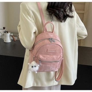Balo nữ thời trang - balo mini size 22cm chất da nhung kèm móc khóa thời trang Hàn Quốc - BI010