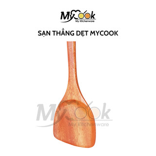 Sạn gỗ thẳng dẹt MyCook Sạn Xẻng Chiên Xào Chất Liệu Gỗ Tự Nhiên Cao Cấp
