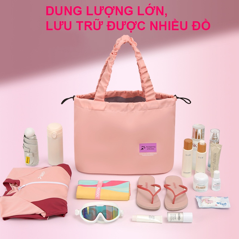 Balo du lịch, thể thao, túi dây rút đựng đồ đa năng BL7 2 ngăn chống thấm nước tuyệt đối