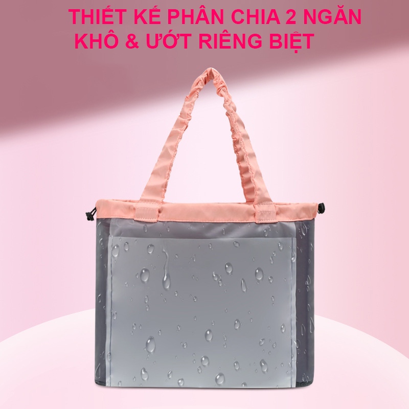Balo du lịch, thể thao, túi dây rút đựng đồ đa năng BL7 2 ngăn chống thấm nước tuyệt đối