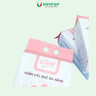[Bịch Khăn Rút] Khăn Vải Khô Đa Năng Aiko 600g Mềm Mại, An Toàn Cho Bé Dạng Rút KT:(19x20cm)