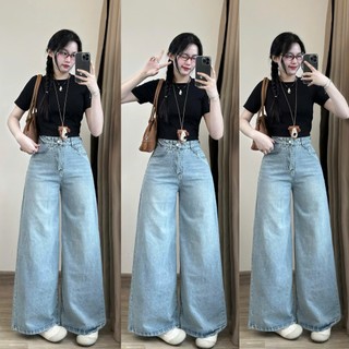 Quần Jean Ống Suông Xanh Nhạt Wash 247store Quanjean9567