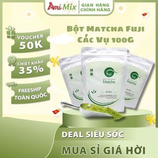 Bột Trà Xanh Fuji Matcha Vụ Xuân, Hè, Thu (Túi 100g) - Hương Vị Thanh Mát, Tinh Khiết Từ Thiên Nhiên