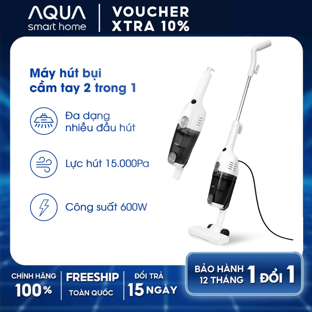 Ảnh Máy hút bụi cầm tay Aqua CCX600R lực hút 15000Pa 600W, bộ lọc bụi mịn HEPA - Bảo hành 12 tháng 1