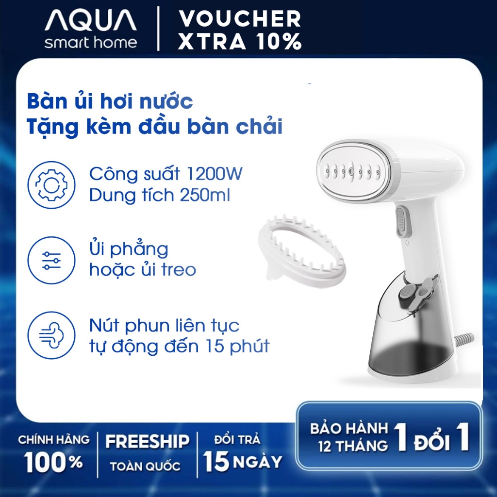 Ảnh Bàn ủi hơi nước cầm tay Aqua SH2502R 250ml nút phun tự động, ủi đứng và treo - Bảo hành 12 tháng 1