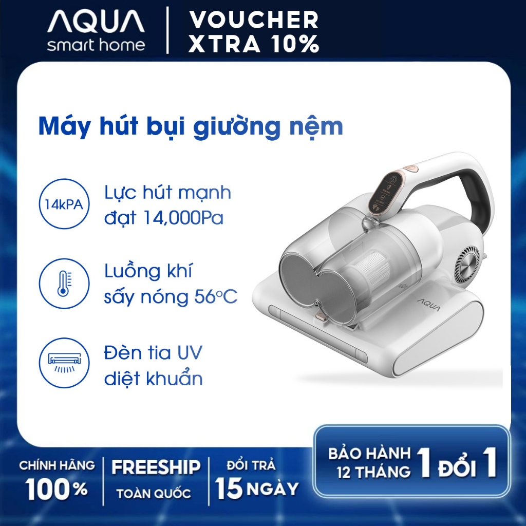 Ảnh Máy hút bụi giường nệm Aqua CMP105R 14,000Pa hút được tóc, hạt, bụi mịn, có tia UV, sấy nóng 56 độ 1