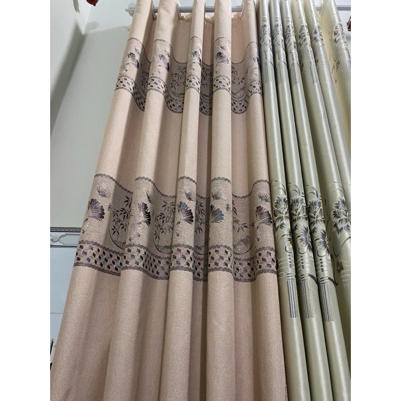 Gấm kim tuyến màu da  (chưa bao gồm thanh treo ) cản nắng cản sáng 80%