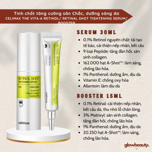 Tinh chất tăng cường săn Chắc, sáng da CELIMAX The Vita-A Retinol/ Retinal Shot Tightening Serum/ Booster