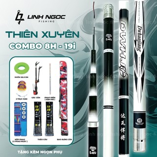 Combo Cần Câu Tay Thuyên Xuyên Thế Hệ IV 8H F1 Bản Đối Trọng Săn Hàng Tải Cá Khủng