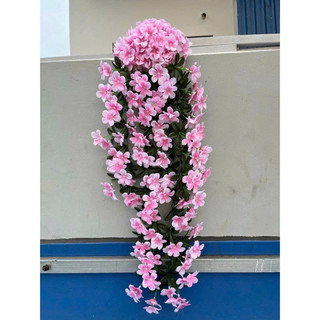 chùm  hoa đỗ quyên_rủ trang trí_hoa giả trang trí ( không kèm giỏ treo )