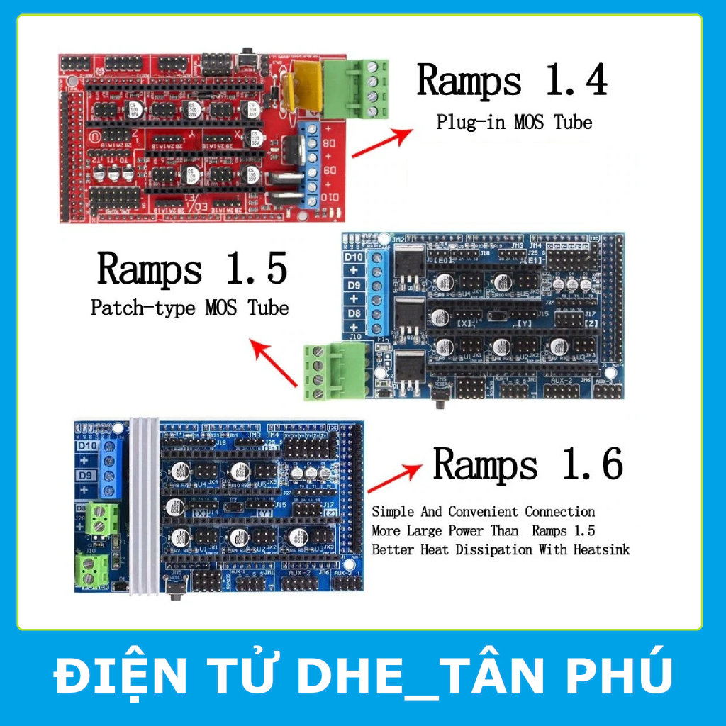 MẠCH ĐIỀU KHIỂN MÁY IN 3D RAMPS 1.6 RAMPS 1.5, RAMPS 1.4 | Shopee Việt Nam