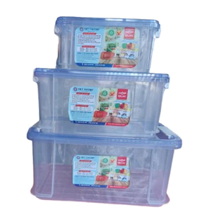 Hộp Nhựa 2 Quai Đựng Thực Phẩm Việt Thành Có Nắp Cài Chắc Chắn Tiện Lợi