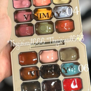 Set Gel Dặm Màu Vinimay 9 Hũ Siêu Hot 2025 - Gel Dặm Móng Kim Tuyến & Màu Sắc Bền Màu