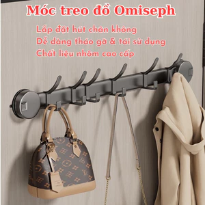 Móc treo đồ đa năng hút chân không Omiseph Thanh móc treo quần áo chịu tải lớn
