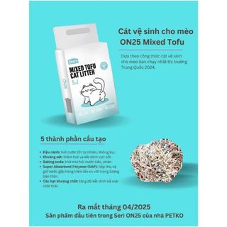 [Hỏa Tốc] Cát đậu nành ON25 cho mèo - Túi 2.5kg