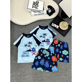 Đồ bơi bé trai áo cộc quần lửng size 12-50kg,bộ bơi bé trai phối màu hoạ tiết SWEET Dreams
