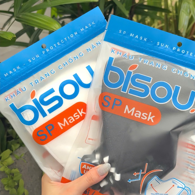 Khẩu trang SP Mask Bisou chống nắng toàn diện hiệu Bisou