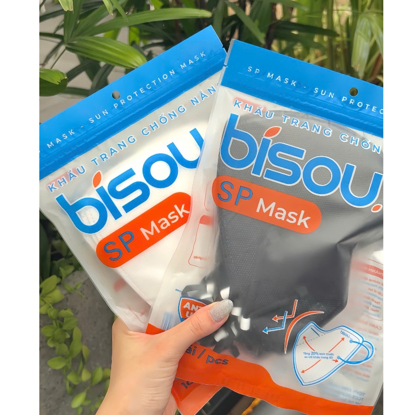 Combo 3 túi khẩu trang chống nắng Sp Mask hiệu Bisou