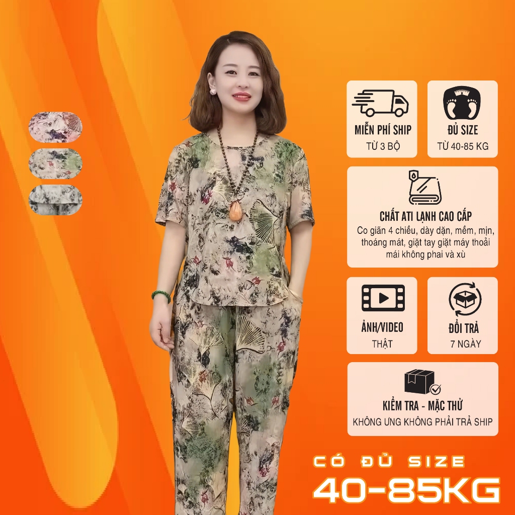 Đồ Bộ Trung Niên Cho Mẹ 𝗟𝗮𝗻𝗹𝗲𝗲 𝗦𝘁𝗼𝗿𝗲 Mã QH