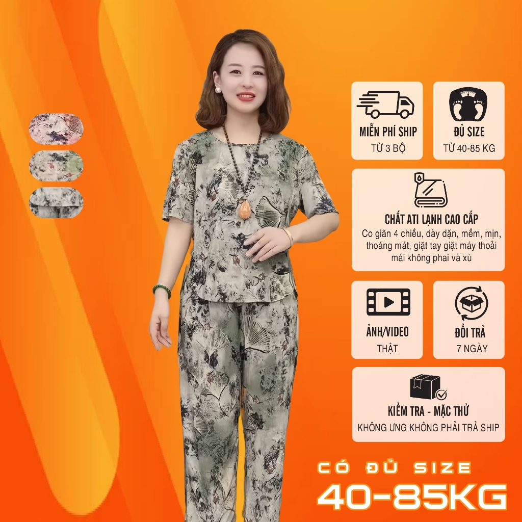 Đồ Bộ Trung Niên Cho Mẹ 𝗟𝗮𝗻𝗹𝗲𝗲 𝗦𝘁𝗼𝗿𝗲 Mã QH