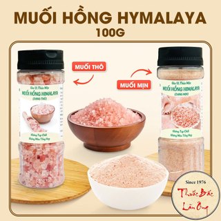 Muối hồng Hymalaya nguyên chất 100g (Dùng làm gia vị nấu ăn, nguyên hạt và xay nhuyễn)