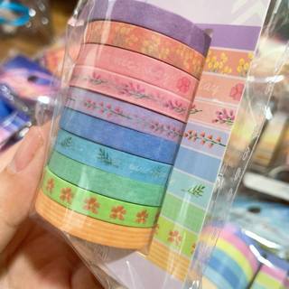 VPP Nhật Bản 🇯🇵 Set 4 / 10 Cuộn Washi Chủ đề Hoa - Chạng vạng- Hoàng Hôn - Buổi Sáng - Ánh Biển♥ Băng keo Giấy Trang Trí