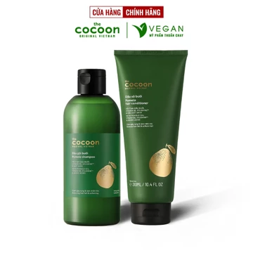 Bộ dầu gội bưởi Pomelo Cocoon 310ml + Dầu xả bưởi TUÝT Pomelo Cocoon 310ml thuần chay