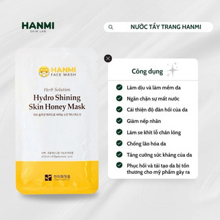 Mặt Nạ Mật Ong Làm Sáng Da Hydro Hanmi (Hộp 10 Miếng)