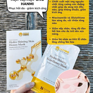 Mặt Nạ Mật Ong Làm Sáng Da Hydro Hanmi (Hộp 10 Miếng)