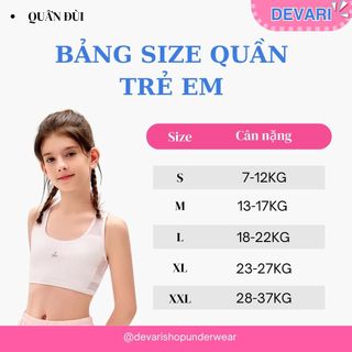 COMBO 4 Quần lót đùi bé gái cao cấp chất cotton co giãn tốt họa tiết xinh xắn đáng yêu L8001 DEVARI