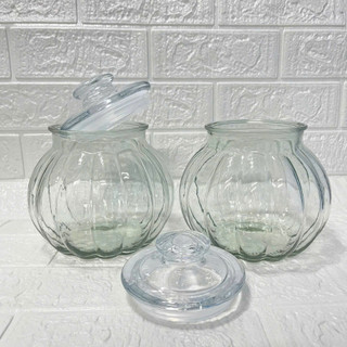 Hũ Thủy Tinh Hình Trái Bí 1900ML – Đựng Gia Vị, Bánh Kẹo, Ngũ Cốc (No.1188)