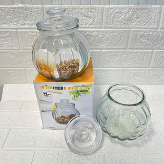 Hũ Thủy Tinh Hình Trái Bí 1900ML – Đựng Gia Vị, Bánh Kẹo, Ngũ Cốc (No.1188)