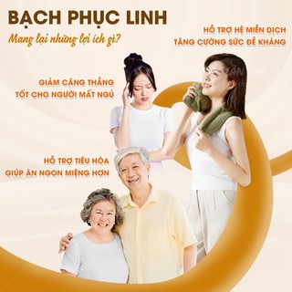 Bạch phục linh 100g, bạch linh phiến, trắng, khô, sạch - Lãn Ông