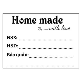 Set 100 tem ghi mã vận đơn có tên shop, nhãn có sẵn keo dán kích thước 7x5cm