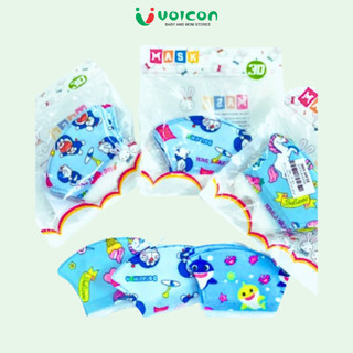 Set 10 Khẩu Trang 3D Họa Tiết Hoạt Hình Cho Bé