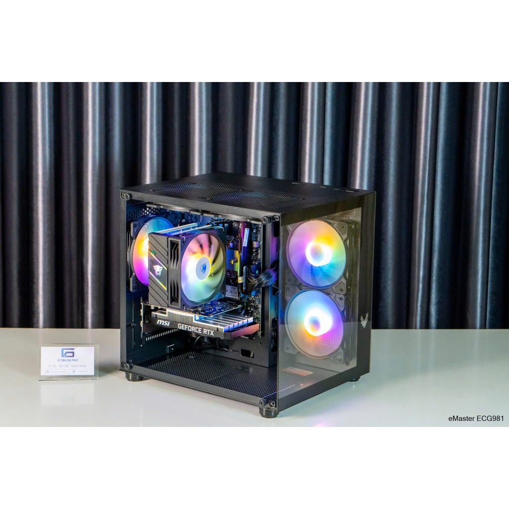 VỎ CASE MÁY TÍNH Magic Cubi/ VSP Aqua X2 X7/ Emaster Ec981 - kính cong BỂ  CÁ mini chưa gồm Fan | Shopee Việt Nam