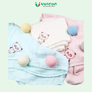 Khăn tắm Bamboo sợi tre 3 lớp thông thoáng gấu in rơi & màu trơn Fany cho bé