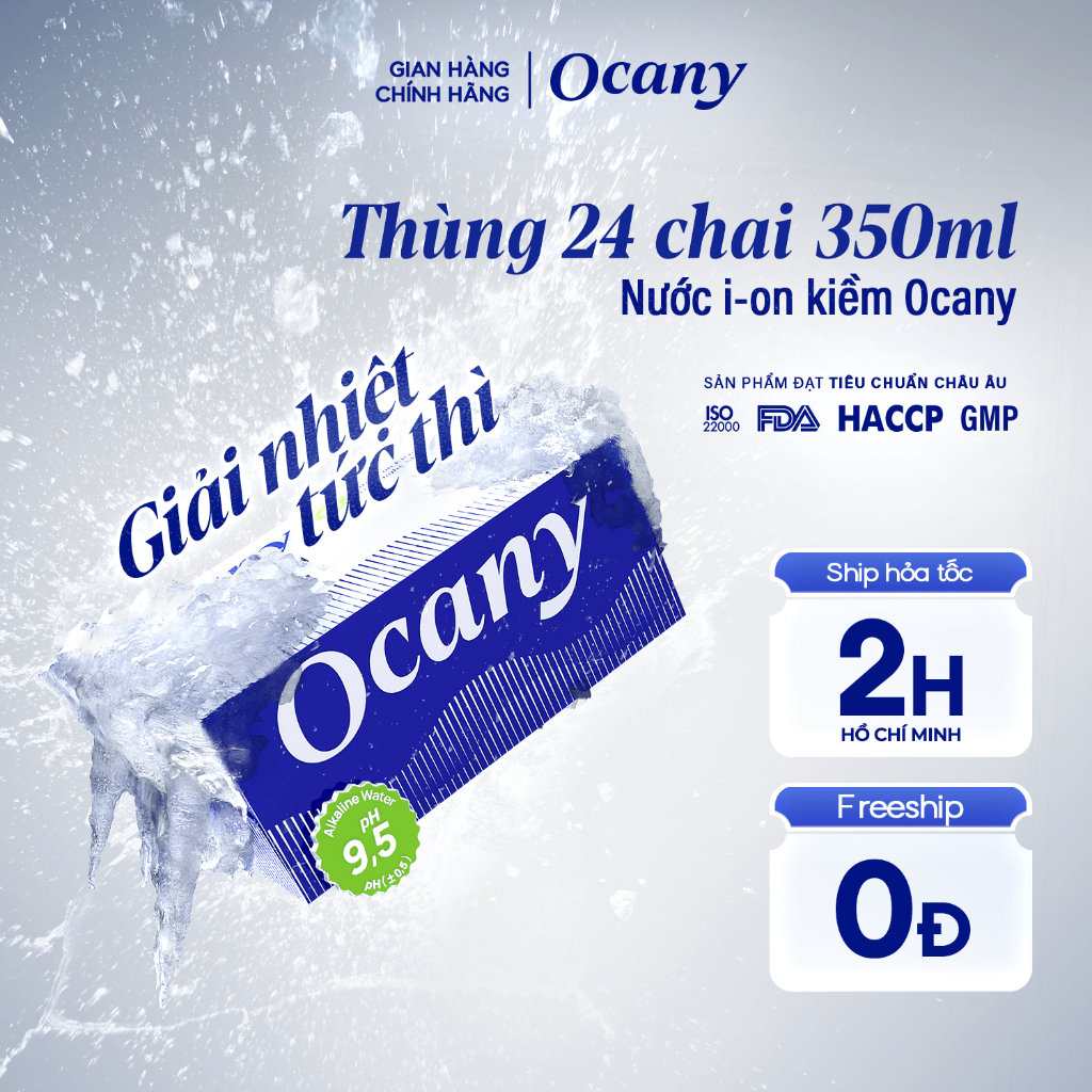 Ảnh Nước uống ion kiềm Ocany 350ml thùng 24 chai 1