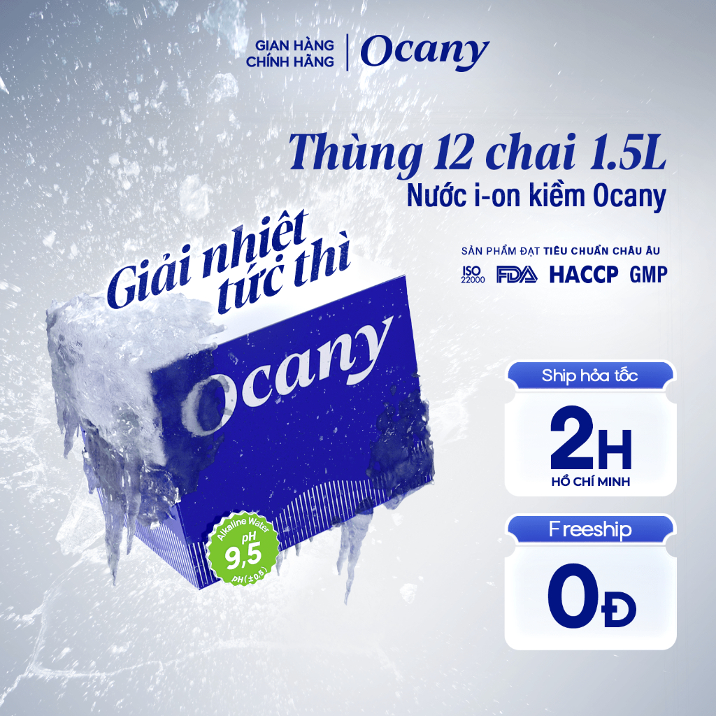 Ảnh Nước uống ion kiềm Ocany 1500ml thùng 12 chai 1