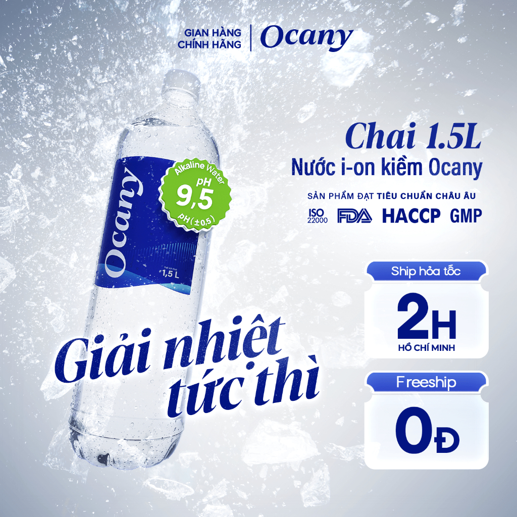 Ảnh Nước uống ion kiềm Ocany chai 1,5l 1