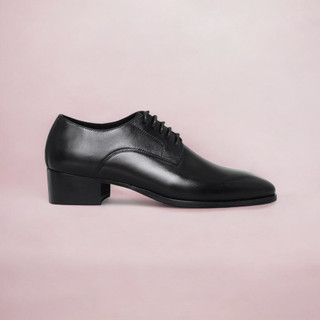 Giày Derby HH2 - JOG04 , thiết kế High heel hiện đại , da bò mộc , đế phíp gỗ cao 4,5cm ( HH2 )