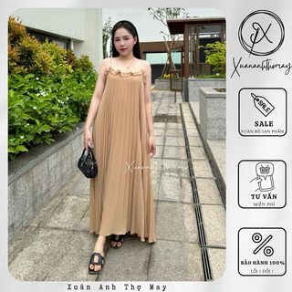 Váy 2 dây maxi dập ly - Xuananhthomay