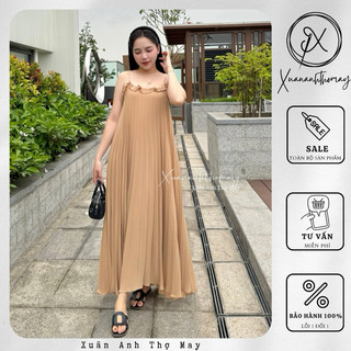 Váy 2 dây maxi dập ly - Xuananhthomay