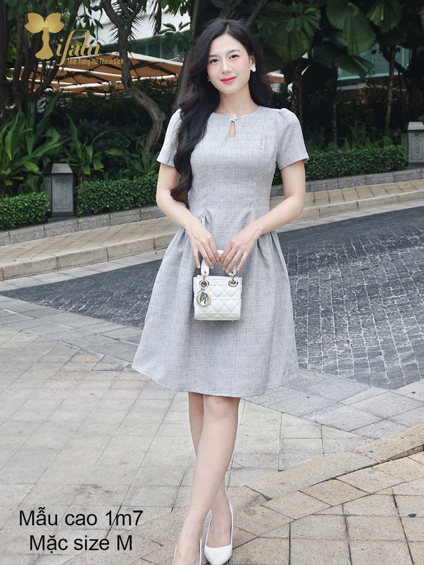 Ảnh TIFALU - Váy nữ, Đầm suông A bigsize dự tiệc sang chảnh - ZOL422GRY 3