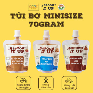 Túi Bơ Minisize 70g Spoon It Up Minisize 70g – Tiện Lợi Mang Theo, Béo Bùi Tự Nhiên, Không Đường, Không Dầu