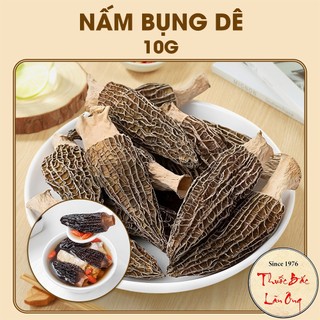 Nấm bụng dê khô 10g, thịt dày, size to, nấm hầm canh, nấu lẩu thơm ngon,  tốt cho sức khỏe - Lãn Ông